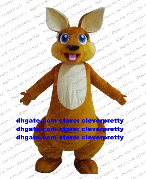 Brown Kangaroo Roo Mascot Costume adulte dessin animé personnage de personnage de divertissement Performance de mariage Cérémonie CX023