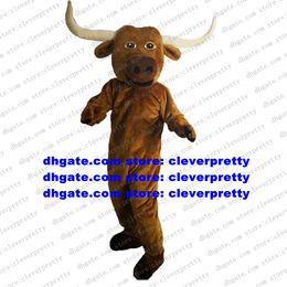 Costume de mascotte de bison de buffle marron Kerbau, bœuf sauvage, taureau, veau, personnage adulte, Promotion, grand magasin ambassadeur zx551