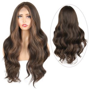 Lace Front Wig Long Body Wave Natural Hair Wig 26inch lichtgewicht voor vrouwen