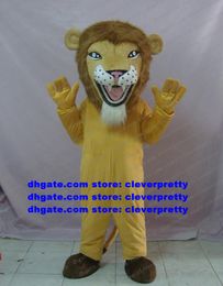 Brown Lion Wild Animal Mascot Costume Adult Cartoon Characon Tesitifit Tapid Marketing Promotions Cermeture Cérémonie ZX825