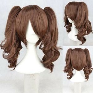 Fashion Brown Dames Cosplay Synthetische COS Hair Wigs