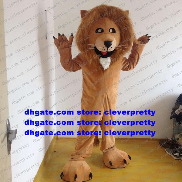 Brown Male Lion Sharp Claws Lions Mascot Costume Personaje de dibujos animados para adultos Rendimiento de dibujos animados Keep As Souvenir zx1260