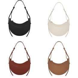 Bruine numero dix designer handtassen crossbody tassen klassieke halve maan volnerf lederen borse eenvoudige luxe tassen voor dames grote capaciteit moderne mode e4