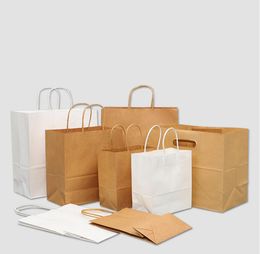 Sacs en papier kraft brun avec poignées, acheteur de cadeaux en vrac, sac de fête de mariage, paquets de courrier, sacs de courses KraftPackaging Retail Packi9552120