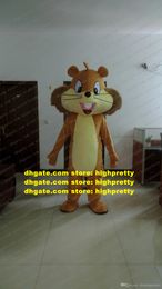 Disfraz de la mascota marrón traje de caricatura para adultos traje de lona órdenes comerciales