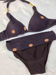 Brown Swimsuit Bikini Set Women Black Wthie Tweedelig uit ééndelige zwemkleding snel stcok badpakken sexy