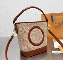 Bolso de mano marrón, bolsos a cuadros, bolso de diseñador de paja, bolsos de diseñador para mujer, bolsos de hombro de gran capacidad a la moda, bolso para mujer