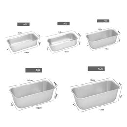Brownie Cheese Toast Cake Moule Aluminium Aluminium Aluminium Rectangle Pain de pain Moule de cuisson de cuisson Pan de cuisson Pan de cuisson