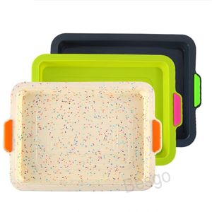 Brownie de silicona para hornear pastel reutilizable pan molde para hornear antiadherente pastelería galleta hojaldre bandeja para hornear accesorios de cocina BH5466 TYJ