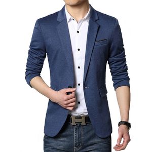 Browon herfst merk mannen blazers slim fit casual pak jas verkocht kleur één knop Koreaanse stijl bedrijf bruiloft blazer 211120