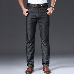 Browon Brand 2020 Men jeans zomer dunne ademende zachte midden rechte gewone broeken vintage s kleding lj200911