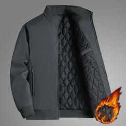 BROWON grande taille 8xl veste pour hommes épais col montant solide veste d'hiver hommes imperméable chaud affaires décontracté hommes manteaux 240103