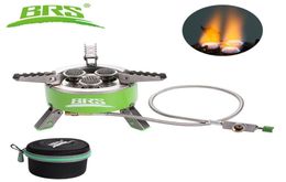 BRS 4200 W Campinggasfornuis Opvouwbaar Draagbaar Buiten Wandelen Picknick Patio BBQ Fornuis 3 Vuurbronbranders Kookoven BRS732759021