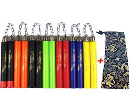 Bruce Lee Martial Arts Kung Fu Eva Foam Nunchucks Nunchakus avec Dragon Pattern Training Practice Performance Kids Outdoor Sports 2730128