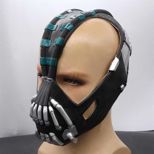 Bruce Wayne el caballero oscuro se levanta Bane Cosplay máscara de látex Prop Halloween H0910313K