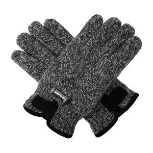 Bruceriver Gants en tricot de laine pour homme avec doublure chaude en polaire Thinsulate et paume en cuir durable CJ1912252908