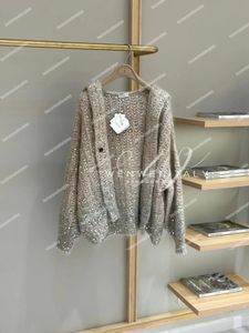 Brunello Cardigan en cachemire mohair et cachemire à paillettes pour femme - Dégradé de couleur - Printemps