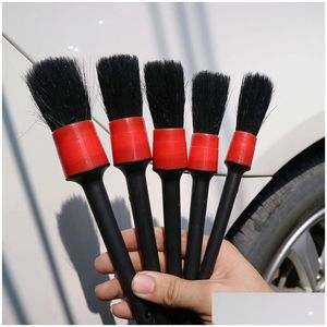 Brosse 5pcs voiture détaillant le nettoyant en verre nettoyage de nettoyage de tableau de bord