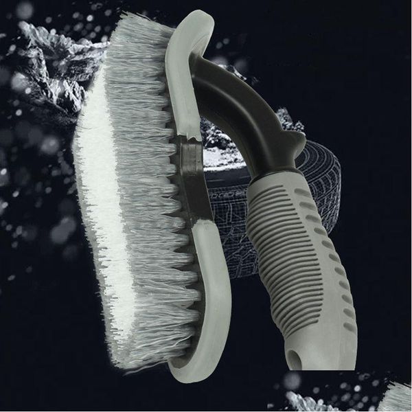 Brosse de style de voiture Kit de forage d'épurateur en plastique nettoyage rond pour tapis en verre pneus brosses en nylon accessoires mobiles livraison directe Auto Otawr