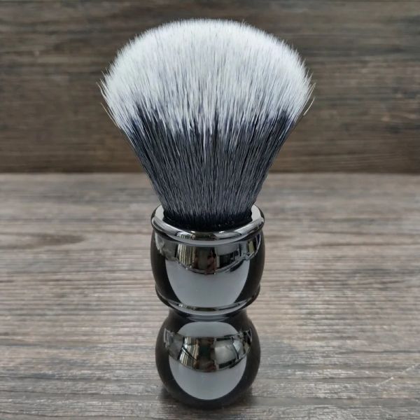 Brosse DSCosmétique 24 mm 26 mm Tuxedo Synthétique Knots nœuds de rasage de poignée noire Brosse de pain