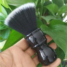 Borstel Dscosmetisch 24 mm Classic Black Rep -handgreep Synthetisch haar Flat Top Knopen Tuxedo Shaving Brush voor man Wet Shave