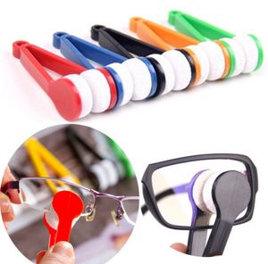 Borstel Multiful Colors Mini Two-Side Bril Microfiber Cleaner Singlass Screen Rub Spectacles Clean Wipe Sunglasses Tool Organization