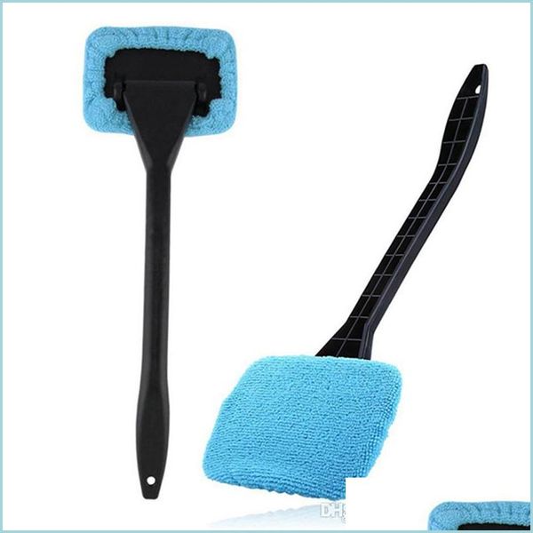 Brosse Nouveau 1pc Microfibre Brosse Nettoyeur de vitres Long manche Voiture Lavable Essuie-glace Outil de nettoyage Drop Livraison 2022 Mobiles Mot Dhr5D