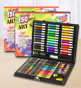 Borstelpennen 150 PCS Markers Kleurset Kinderen Aquarel Pen Crayon Oil Pastel Painting for Kids Drawing Tool Art Supplies briefpapier P230427