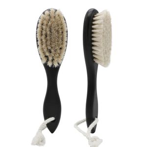 Brosse professionnelle Soins de la peau Brosse de cheveux de haute qualité Handle de bois massif des cheveux de cheval Brosse de nettoyage de la barbe Brosse de rasage du salon de coiffure