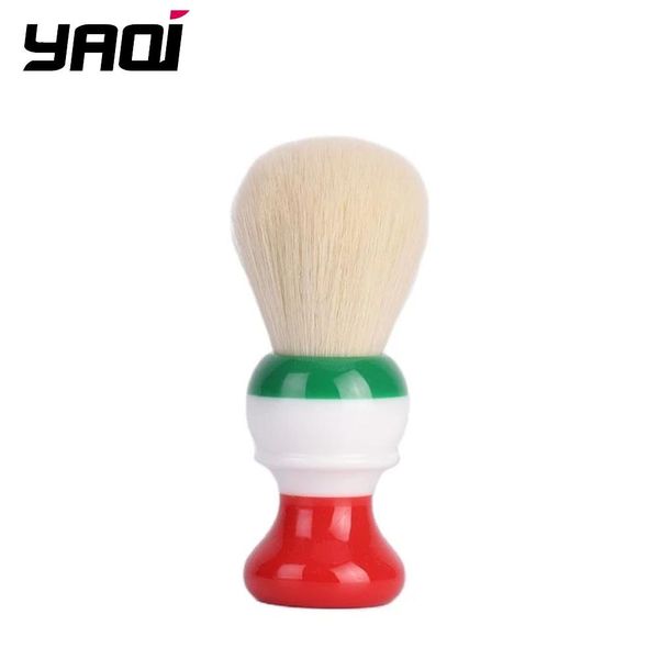 Brosse Yaqi Freedom Italian Flag 24 mm Cashmere Synthetic Synthetic Knot Hommes Raser Brosse