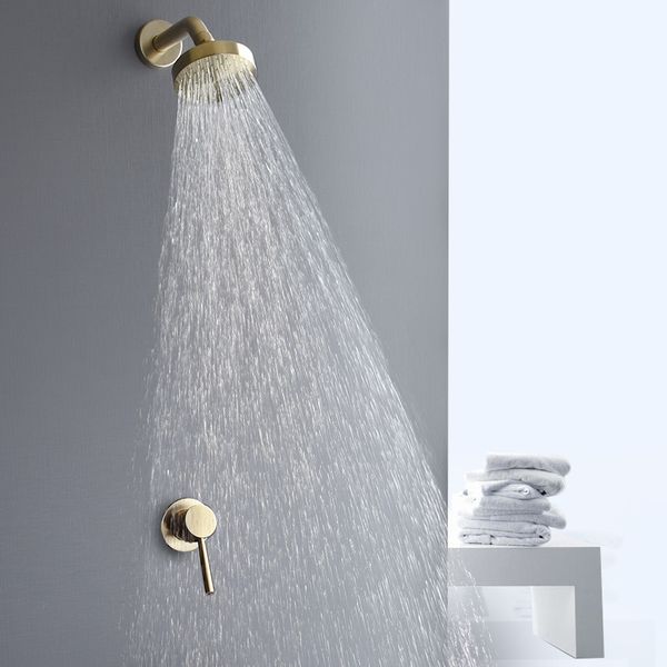 Association de salle de bain en or brossé cascade de salle de bain de salle de bain Fauce de douche