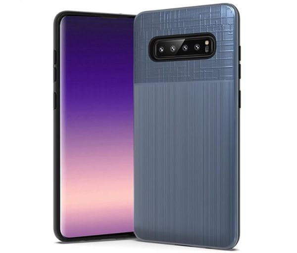 Funda híbrida Defender de goma con acabado de aluminio y metal cepillado para Samsung Galaxy S10/s10 Plus/S10Lite/Note8/NOTE9/S9/S8 2 en 1 híbrido resistente