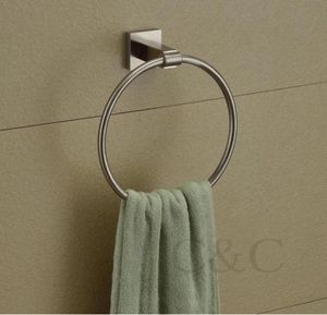 Nickel brossé 304 Anneaux de serviette de salle de bain en acier inoxydable YS20098457169