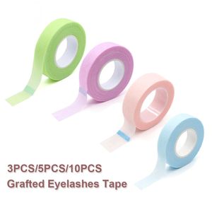 Borstels 1/3/5/10 stcs wimperverlenging tape antiallergy ademende micropore stof eyepads niet -shedding patch -tape make -up enttoere gereedschap