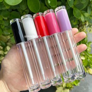 Borstels 10/30/50/100pcs 5ml Make-Up Container Roze Wit Paars Lippenbalsem containers Lege Lipgloss Container Verpakking Wand Borstel