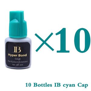 Pinceaux 10 bouteilles Ibeauty Hyper Bond Cyan Cap 5 ml 0,5 sec pour extensions de cils colle outils de maquillage Corée Beauté Santé Shop Séchage rapide