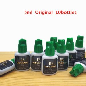 Pinceaux 2/5/10 bouteilles IBeauty IB Ultra Super colle 5 ml Extensions de cils à séchage rapide individuelles capuchon vert colle à cils maquillage en gros