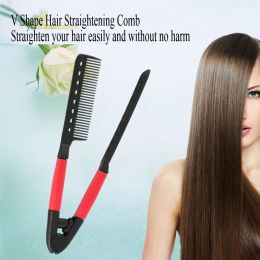 Cepillos 2 PCS Beauty Hair Cir. Circaso Combustible V Forma V Forma Plegable Salón Hair Pelyling Herramienta Vestida