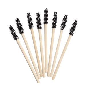 Borstels 200 stuks Wegwerp Lash Wands Zwart Mini Houder Roze Wimper Make-up Goedkope Bamboe Mascara Borstel