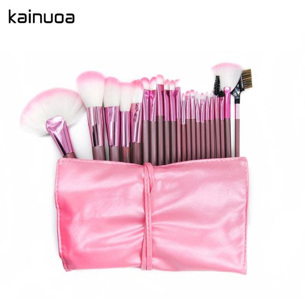 Brushes Juego de 22 brochas de maquillaje de estilo moderno, colección de kit de herramientas cosméticas suaves y profesionales con estuche, juego de brochas de maquillaje rosa, base en polvo