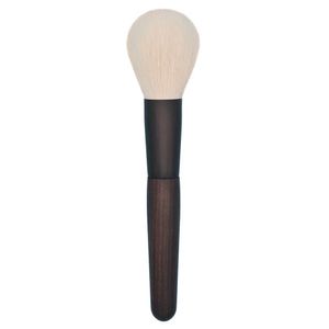 Brochas B1, brocha de maquillaje profesional hecha a mano, pelo de cabra Saikoho suave, brocha redonda grande para polvo facial, brochas de maquillaje con mango de ébano