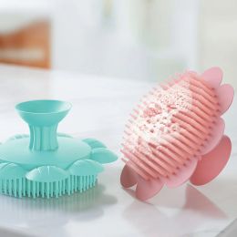 Brosses bébé shampooing en silicone Brush épurateur pour nourrissons baigniers essuie les enfants baignade massage doux brosse de bain pour enfants outil