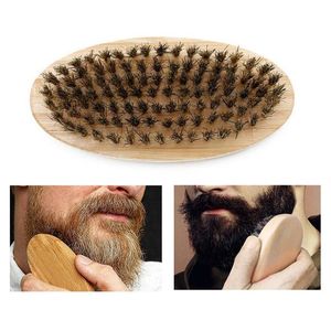 Brosses Barbe Brosse Poils De Sanglier Cheveux Dur Rond Manche En Bois Antistatique Peigne Outil De Coiffure Pour Hommes Garniture Personnalisable Dbc Drop De Dhzfs