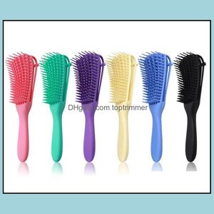 Brosses Soins Outils de coiffage Produits Cuir chevelu Mas Brosse démêlante Peigne d'élimination naturelle Conception antidérapante pour boucler les cheveux longs ondulés Ship Dro