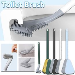 Borstels creatieve golfkop toiletborstel wallmounted zacht rubber langdochtige siliconen toiletborstel toilethouder badkamer accessoires