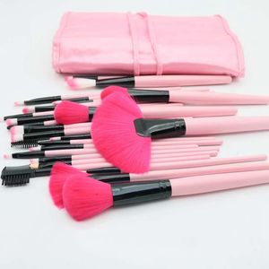 24 pièces ensemble de pinceaux de maquillage professionnels ensemble visage yeux mélange doux pleine fonction maquillage artiste brosse outils de beauté Kit