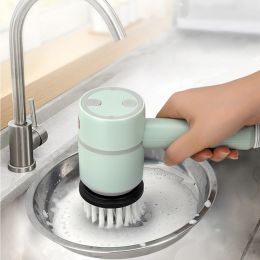 Brosses Brosse de nettoyage électrique USB Rechargeable automatique sans fil poche cuisine brosse à vaisselle brosse de nettoyage de carrelage de baignoire