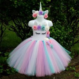 Brosse filles pastel Unicorn Flower robe enfants