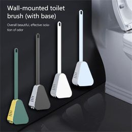 Borstels golfkop toiletborstels met houder wallmounted zacht rubber langdochtige siliconen toiletborstel badkamer accessoires