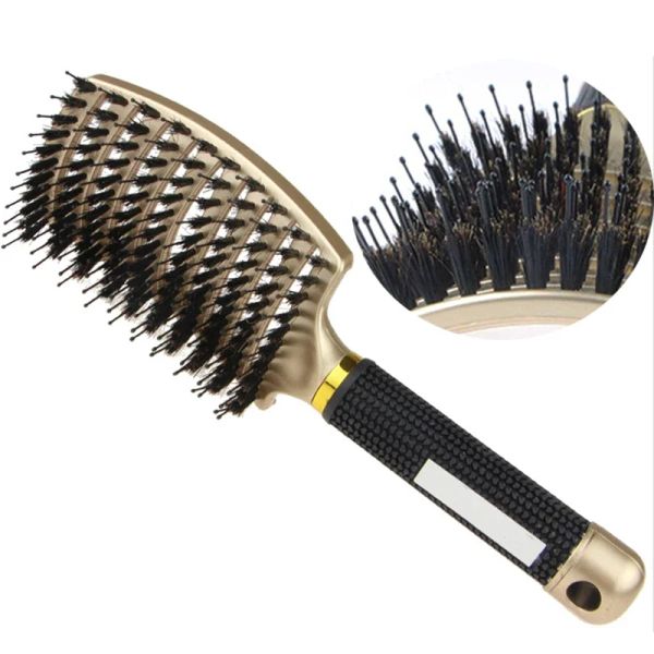 Brosses Brosse à cheveux Brousse de cuir chevelu massage peigne à cheveux Bristle Femmes en nylon humide démoulissier les cheveux Brosse pour les outils de coiffage de coiffure de salon